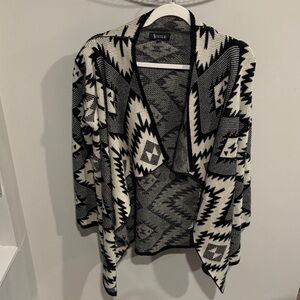 Black & White Open Cardigan